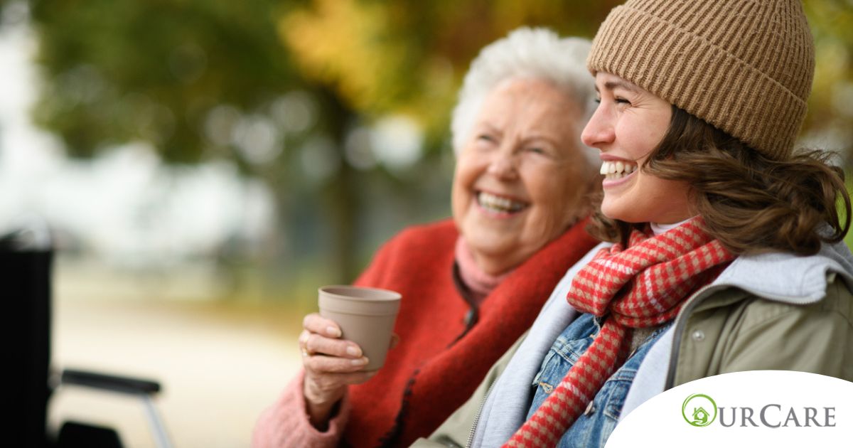 A caregiver enjoys a day of private duty care