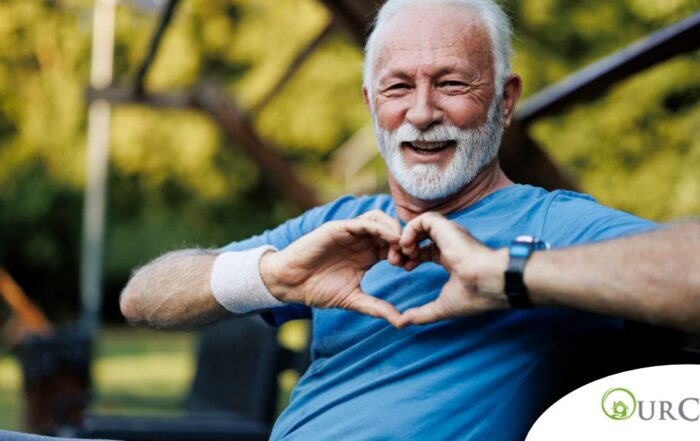A senior stays active during men’s health month benefitting from senior health at home.