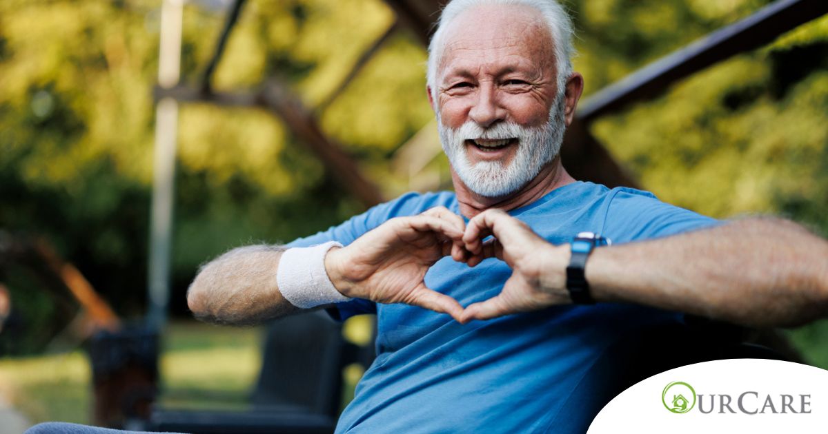A senior stays active during men’s health month benefitting from senior health at home.